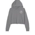 Tezi Circle Logo Pullover Crop in Storm, front view