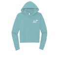 Tezi Fitted Cropped Hoodie in Eucalyptus Blue, front view