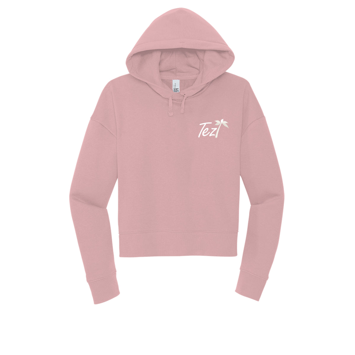 Tezi Fitted Cropped Hoodie in Wisteria, front view