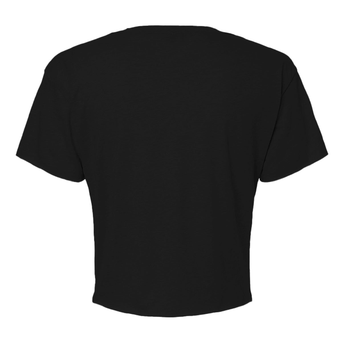 Tezi Boxy Crop Tee in Black, back view