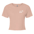 Tezi Boxy Crop Tee in Desert Pink, front view