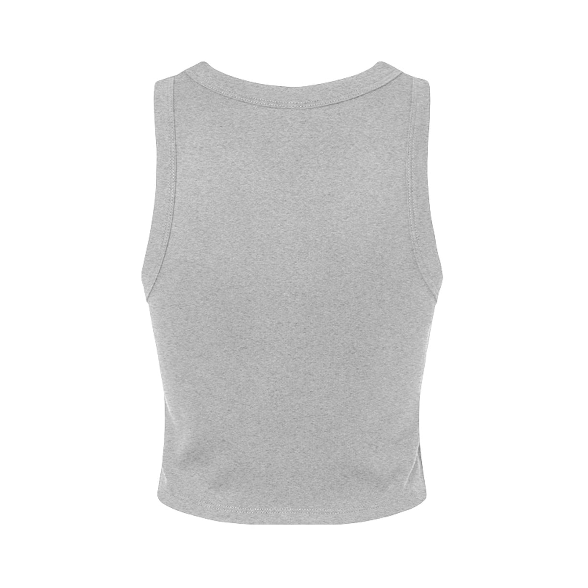 Tezi Circle Logo Racerback Tank in Athletic Heather, back view