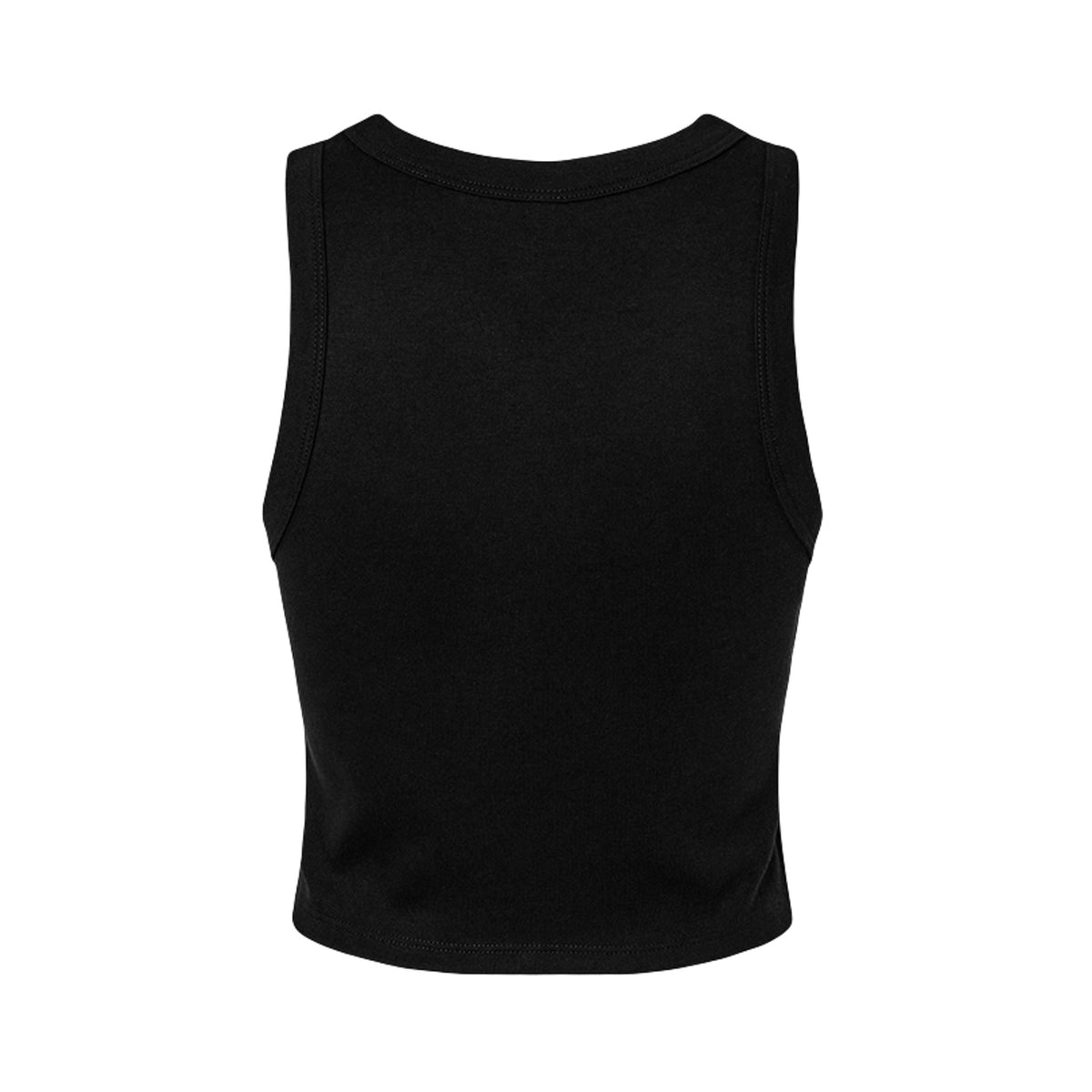 Tezi Circle Logo Racerback Tank in Black, back view