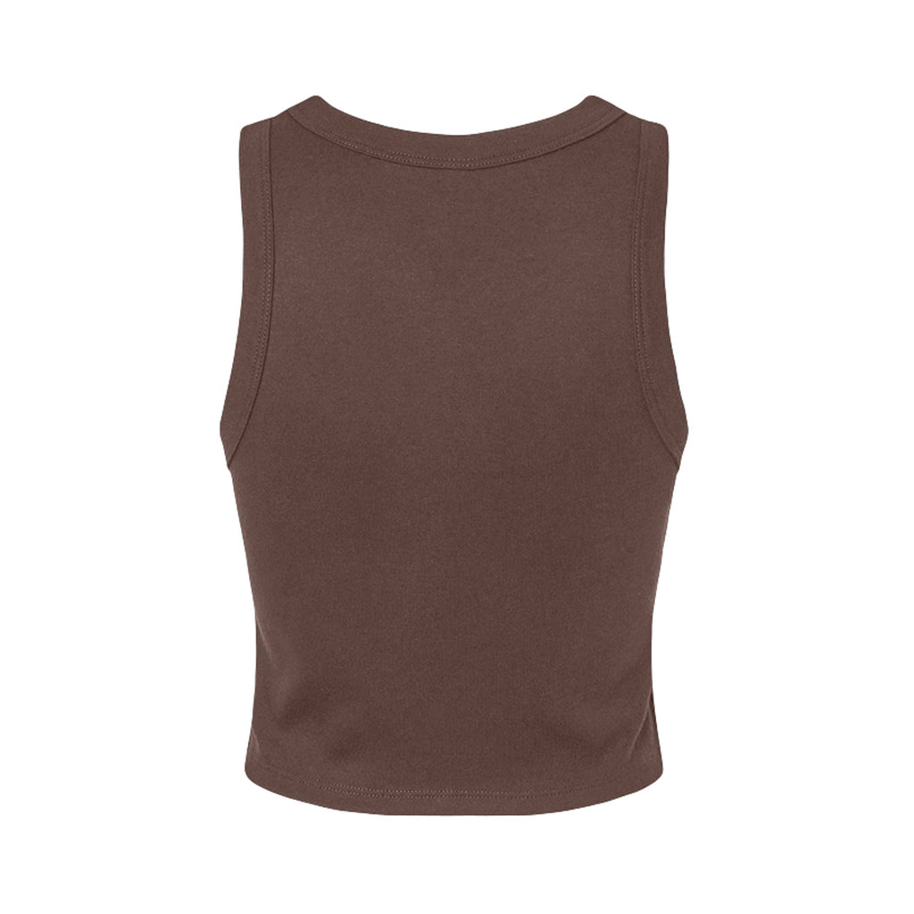 Tezi Circle Logo Racerback Tank in Cocoa, back view