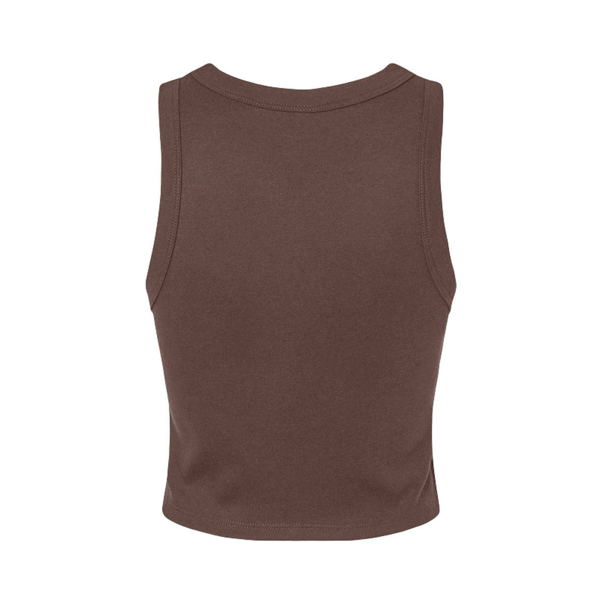 Tezi Circle Logo Racerback Tank in Cocoa, back view