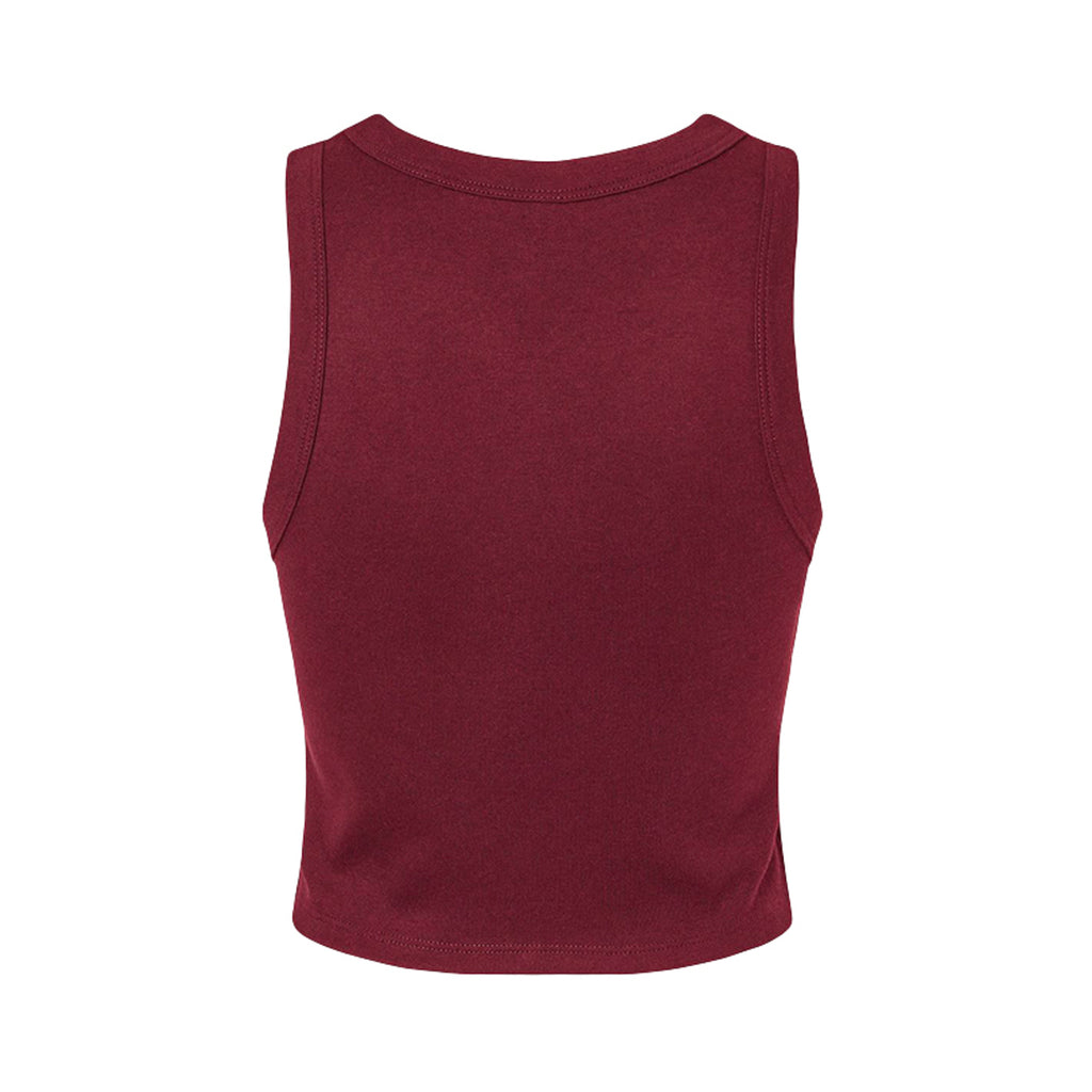 Tezi Circle Logo Racerback Tank in Maroon, back view