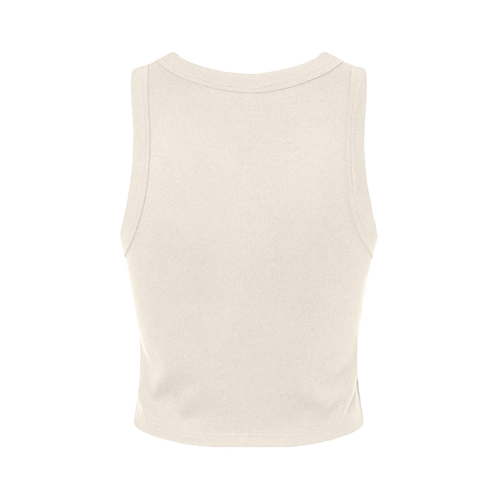 Tezi Circle Logo Racerback Tank in Natural, back view