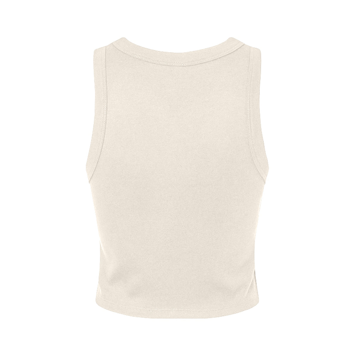 Tezi Circle Logo Racerback Tank in Natural, back view