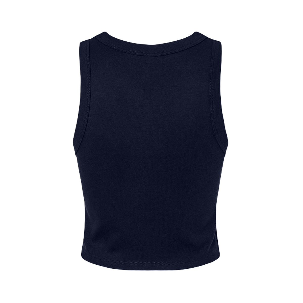 Tezi Circle Logo Racerback Tank in Navy, back view
