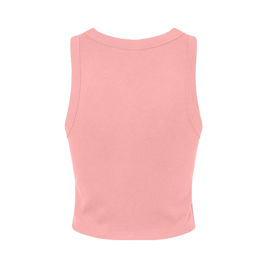 Tezi Circle Logo Racerback Tank in Pink, back view
