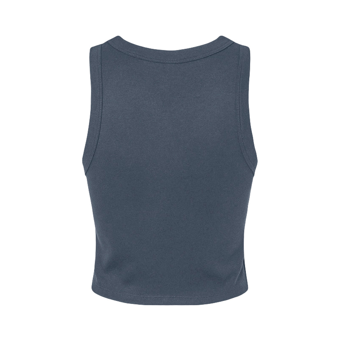 Tezi Circle Logo Racerback Tank in Vintage Navy, back view