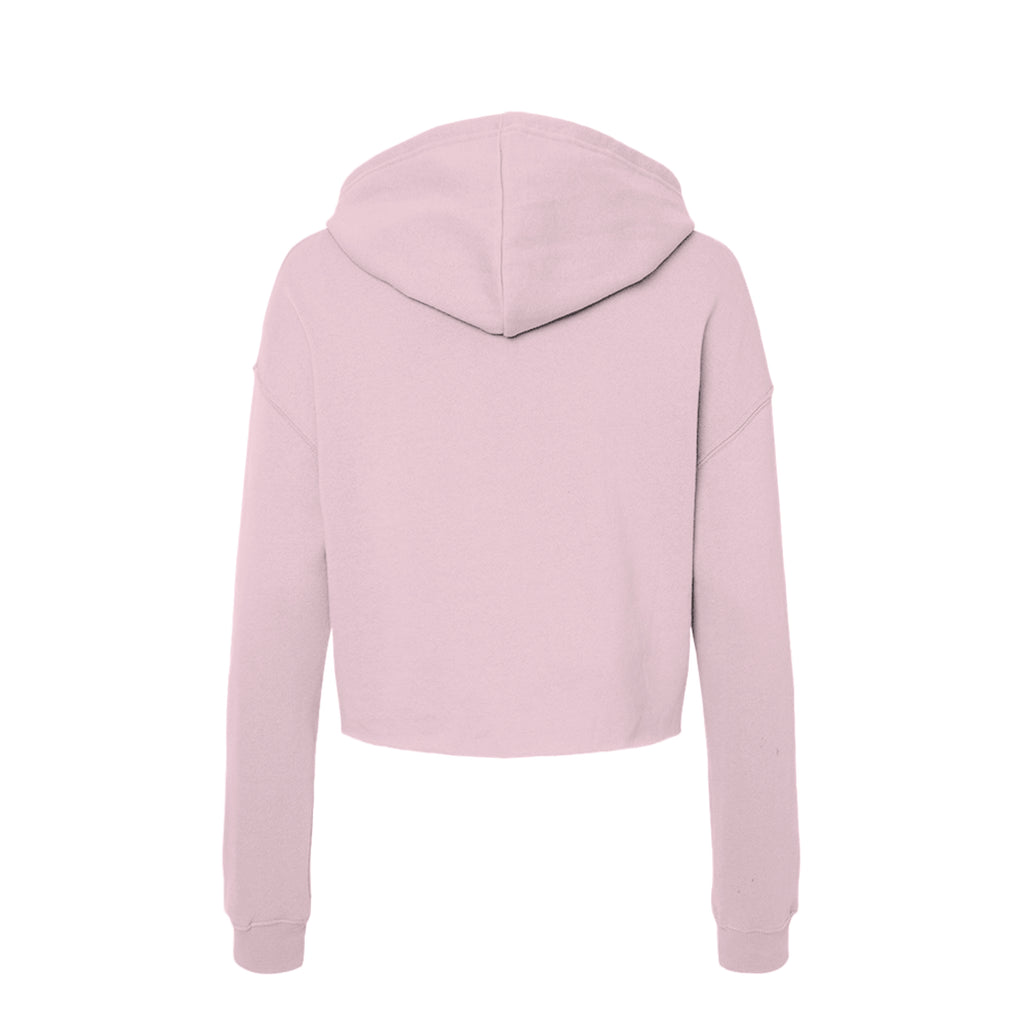 Tezi Circle Logo Cropped Hoodie in Blush, back view