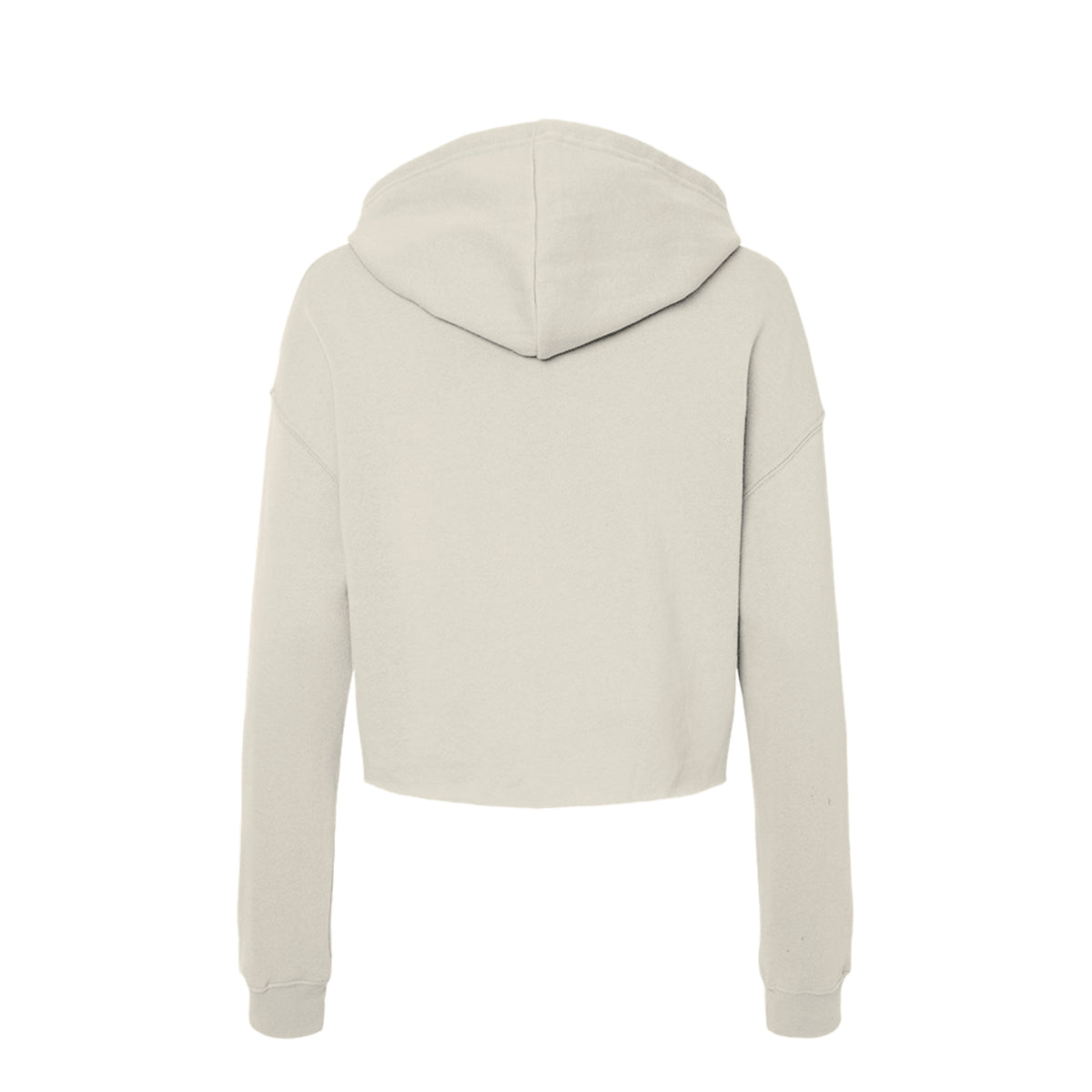Tezi Circle Logo Cropped Hoodie in Bone, back view