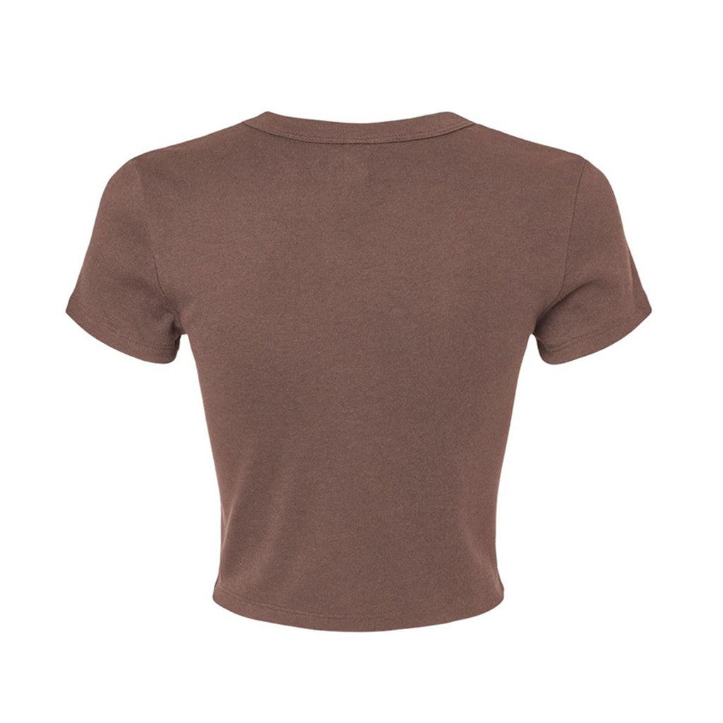Tezi Palm Script Baby Tee in Cocoa, back view