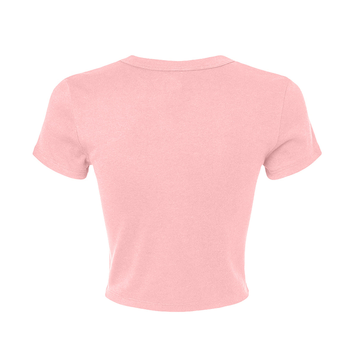 Tezi Palm Script Baby Tee in Pink, back view
