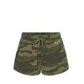 Tezi Camo Lounge Shorts in Forest Camo Heather, front view