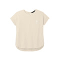 Tezi Relaxed Curved-Hem Tee in Ivory, front view