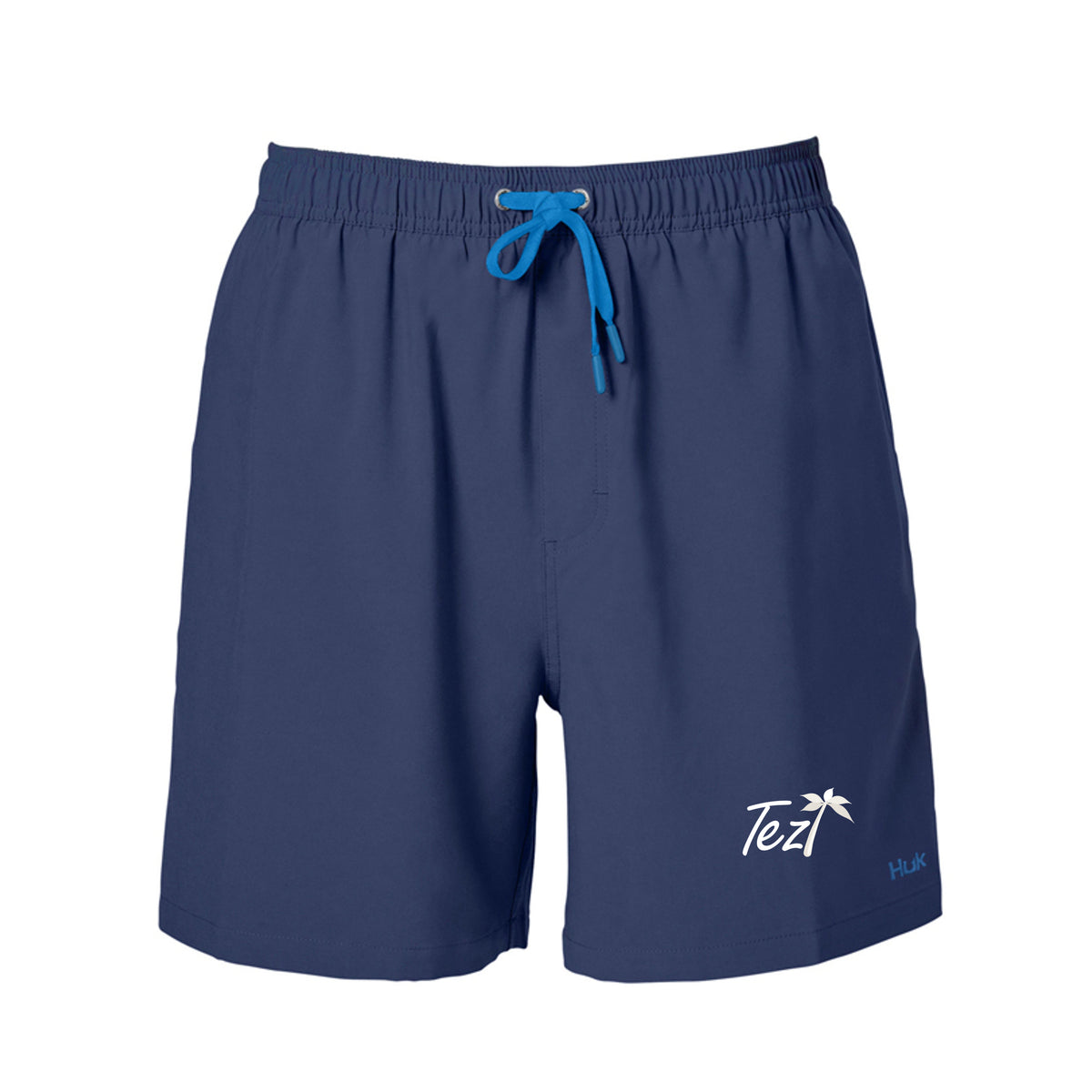 Tezi Drawstring Sweat Shorts in Sargasso Sea, front view