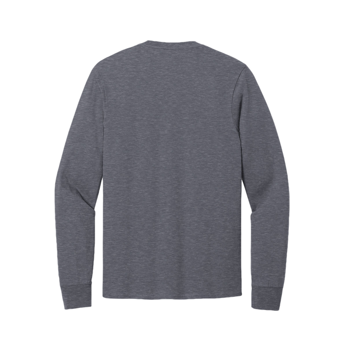 Tezi Classic Long Sleeve Tee in Heather Navy, back view