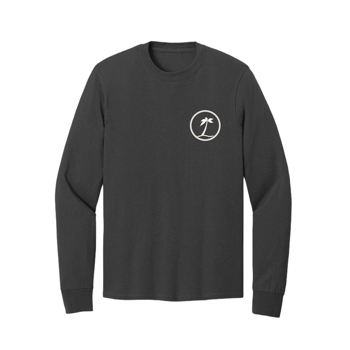 Tezi Classic Long Sleeve Tee in Jet Black, front view
