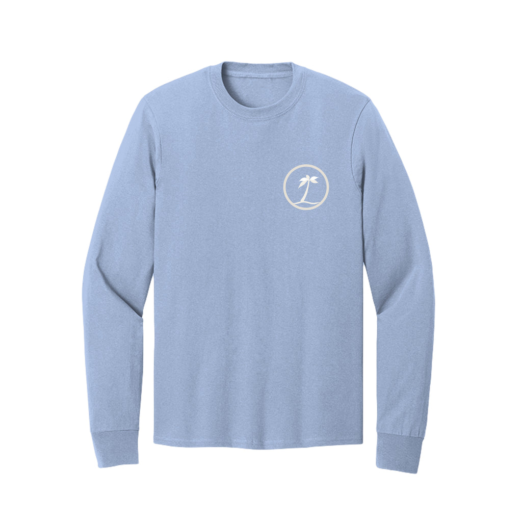 Tezi Classic Long Sleeve Tee in Light Blue, front view