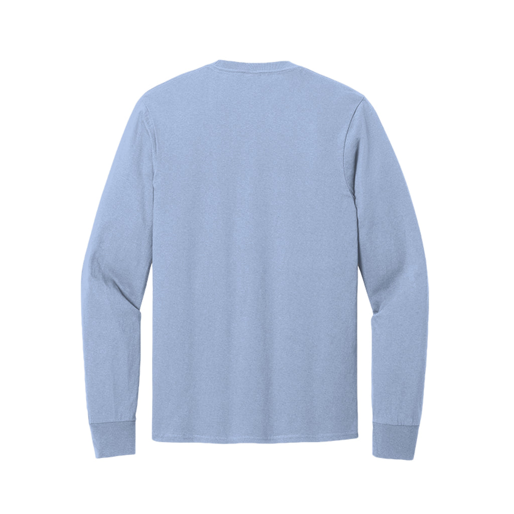 Tezi Classic Long Sleeve Tee in Light Blue, back view