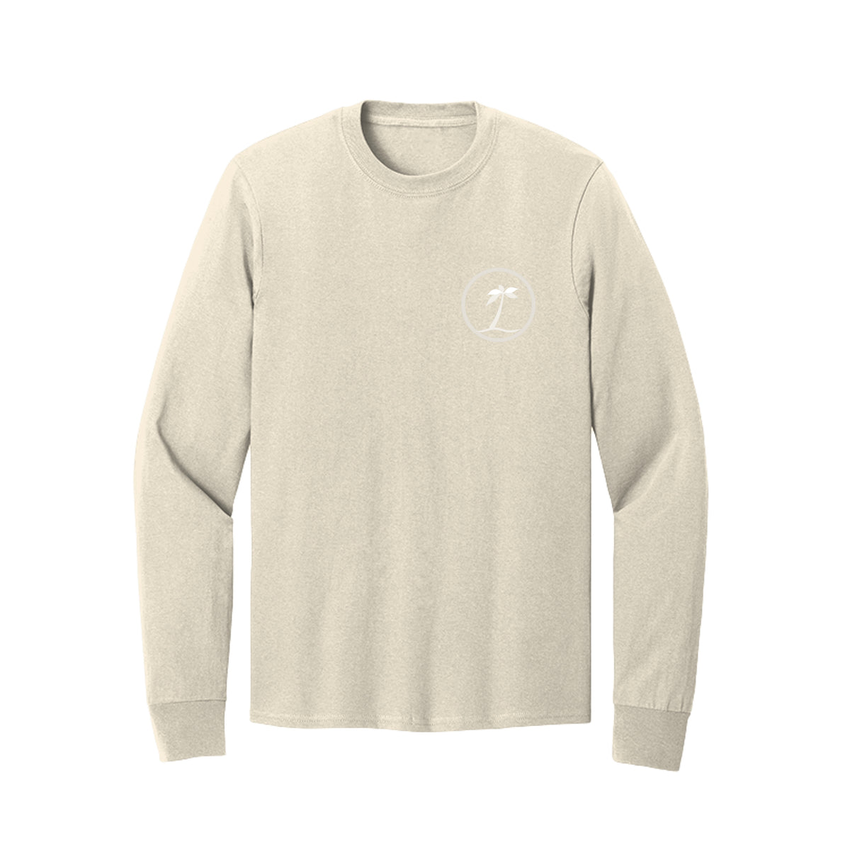 Tezi Classic Long Sleeve Tee in Natural, front view