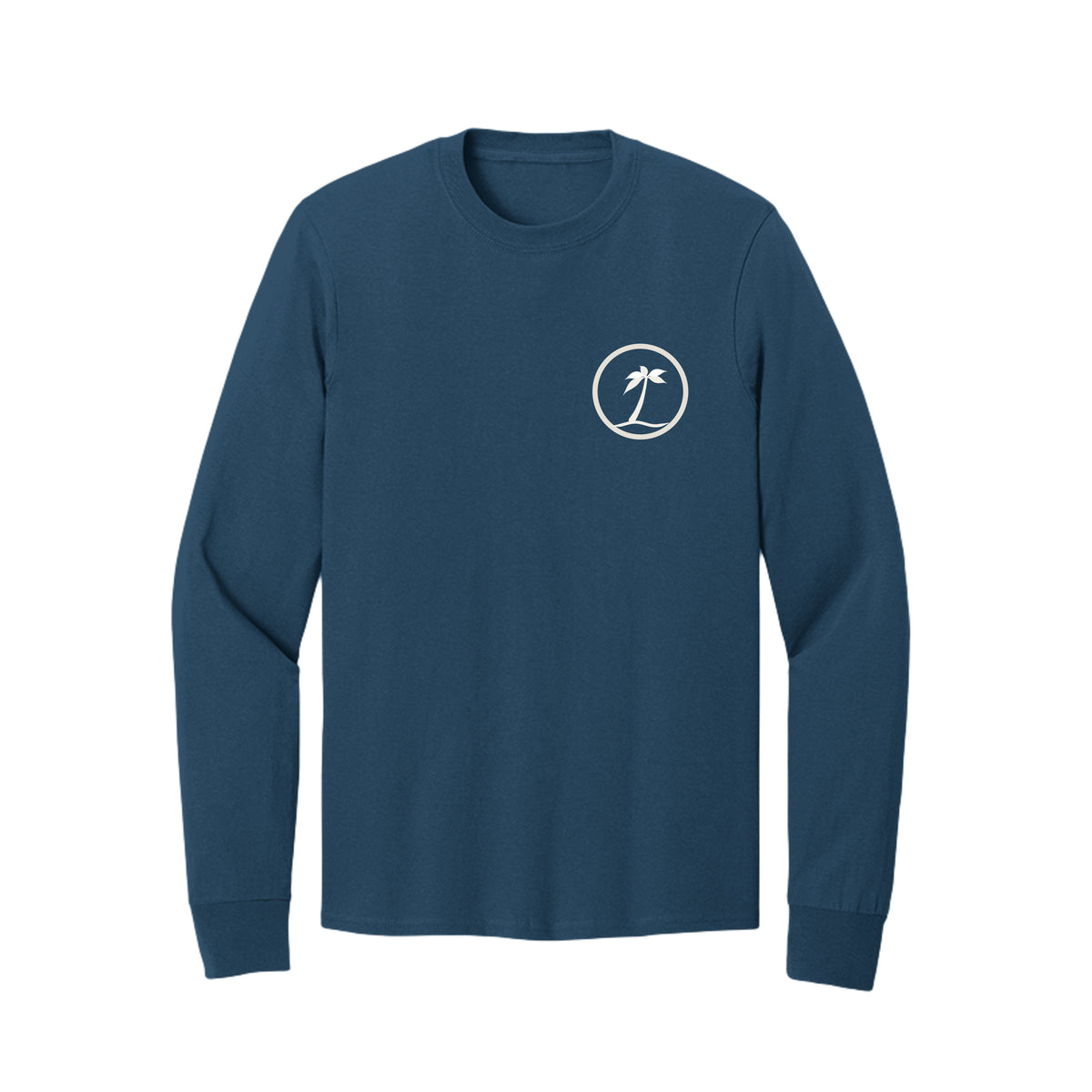 Tezi Classic Long Sleeve Tee in Navy, front view