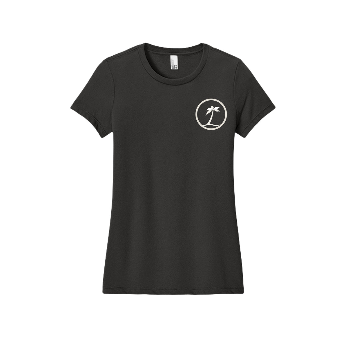 Tezi Circle Logo Tee in Black, front view