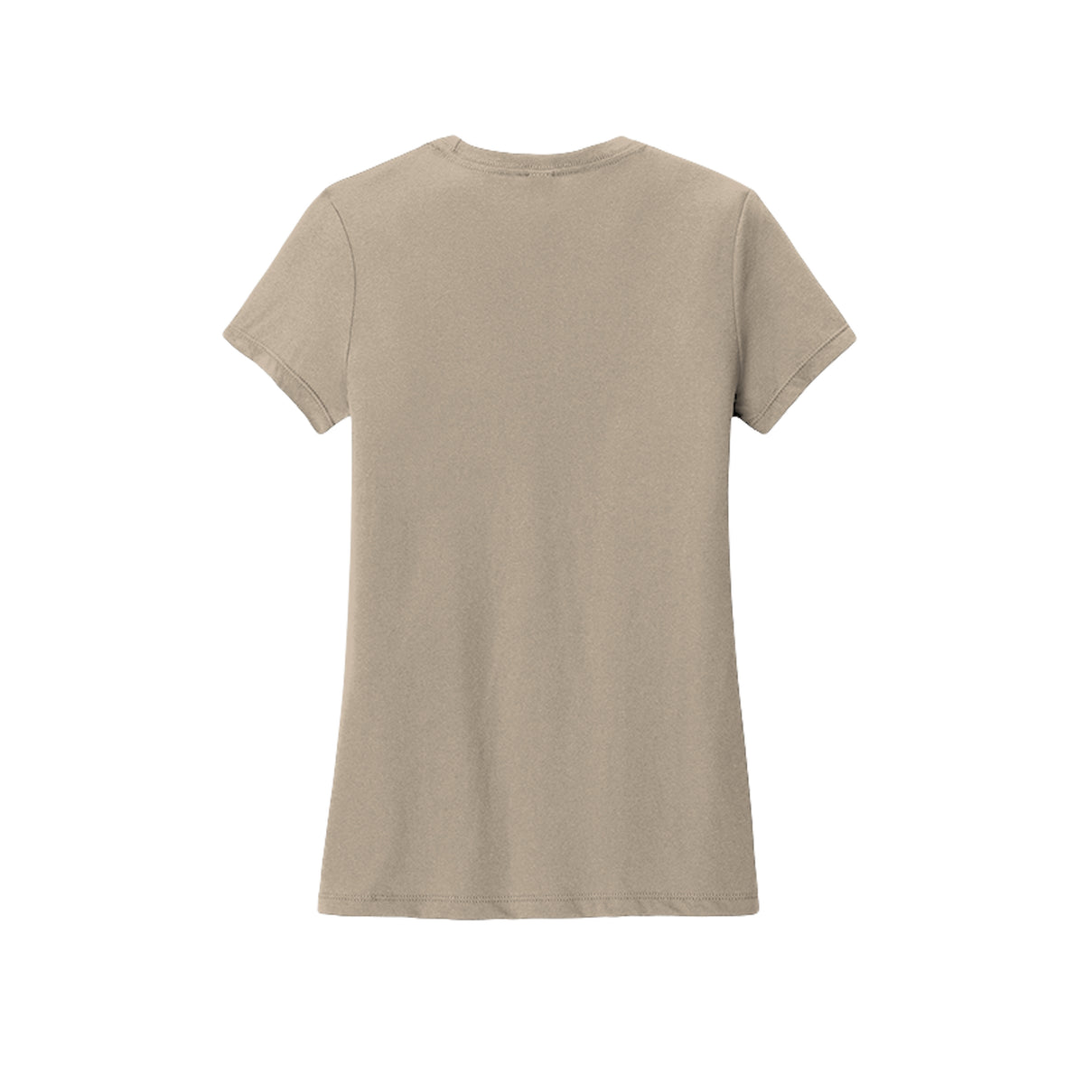 Tezi Circle Logo Tee in Desert Tan Heather, back view