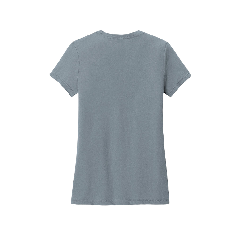 Tezi Circle Logo Tee in Flint Blue Heather, back view