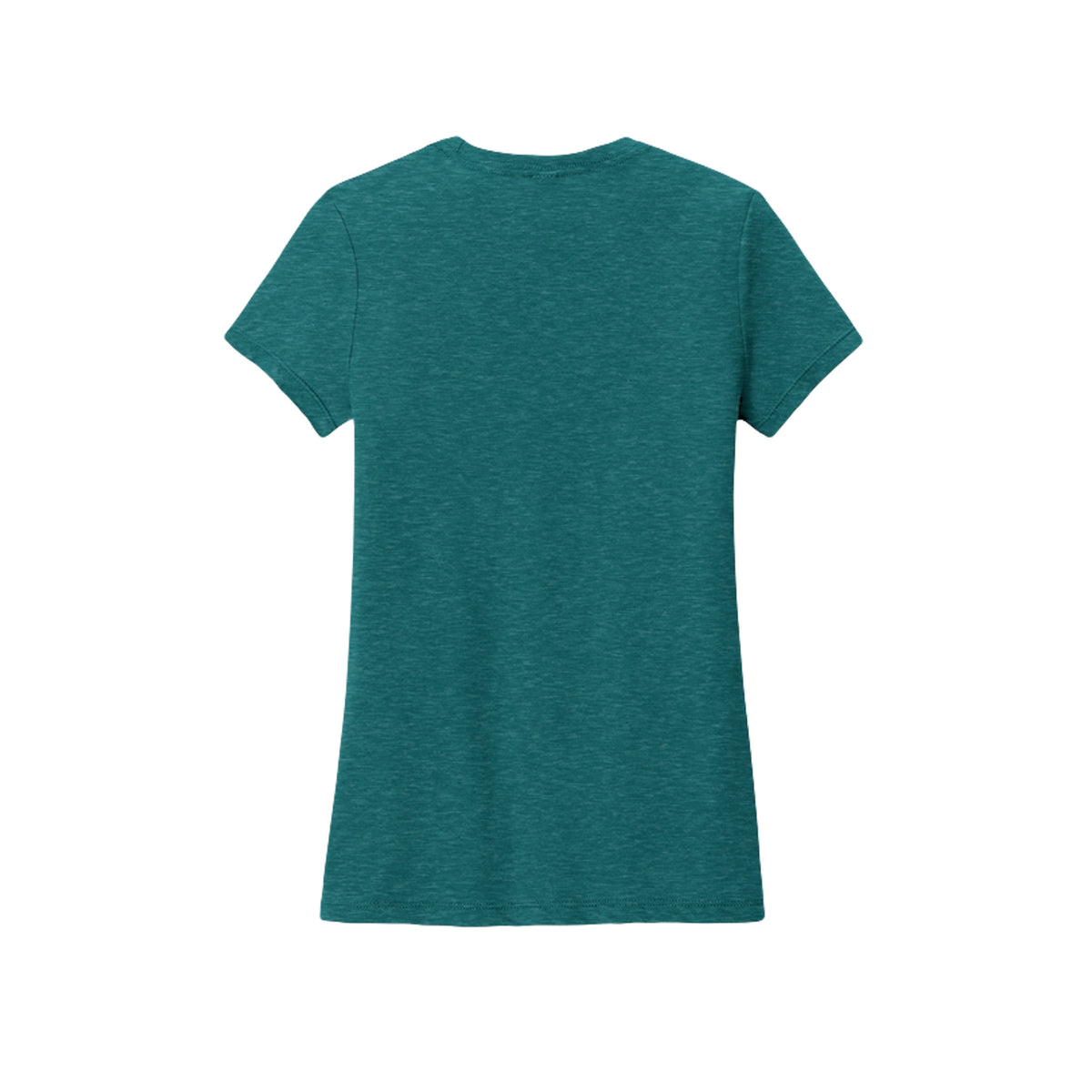 Tezi Circle Logo Tee in Heathered Teal, back view