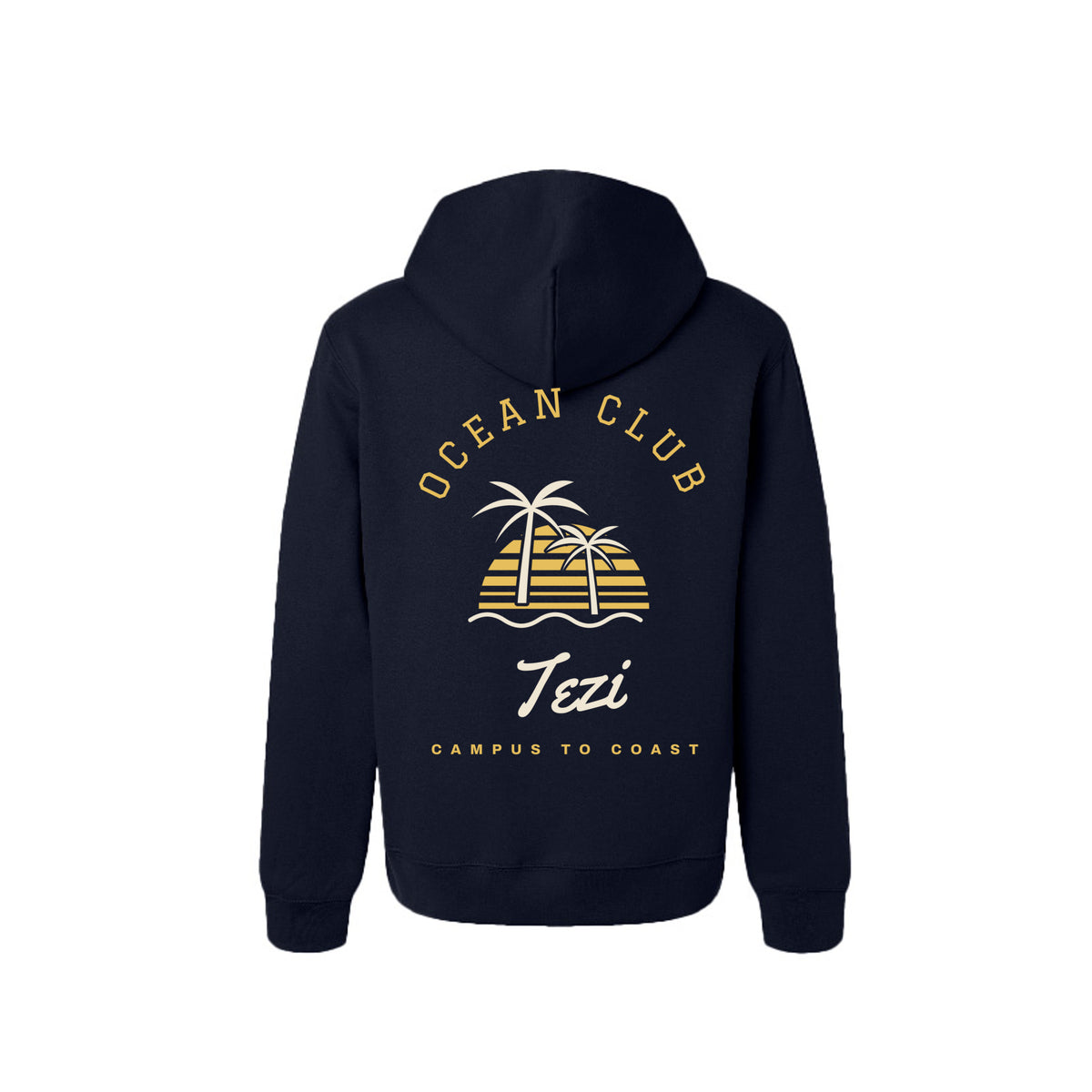 Tezi Ocean Club Hoodie in Navy, alternate view
