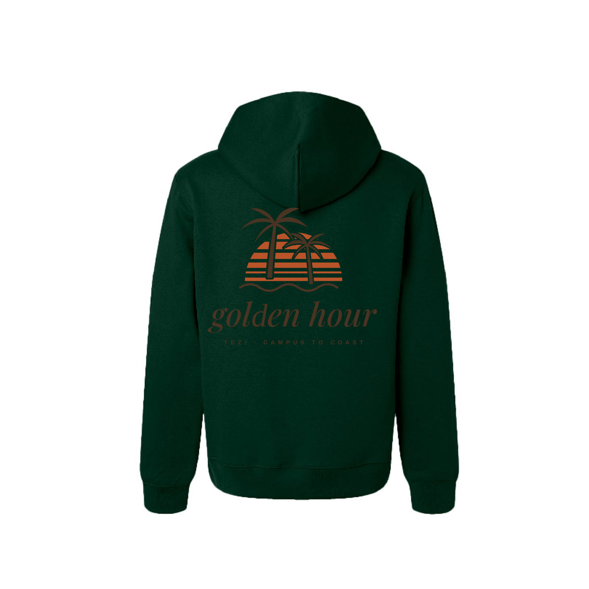 Tezi Golden Hour Hoodie in Forest, alternate view