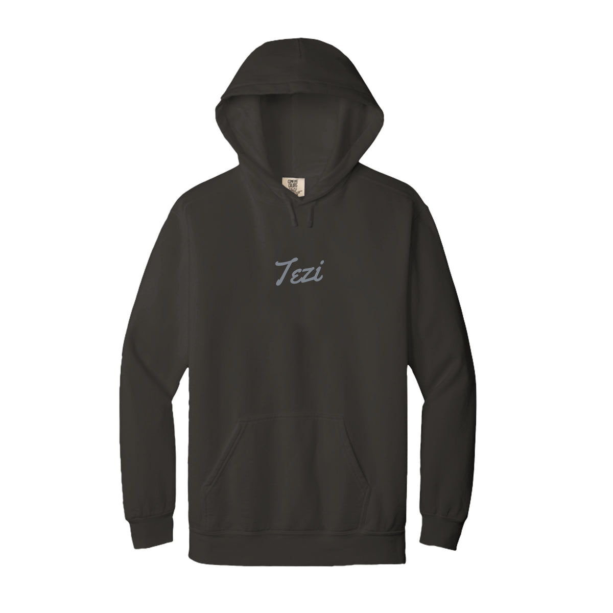 Tezi Tonal Script Hoodie in Pepper