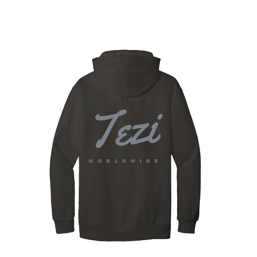 Tezi Tonal Script Hoodie in Pepper, alternate view