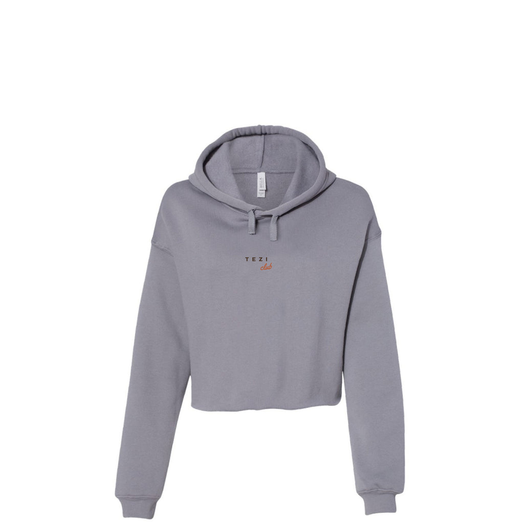 Tezi Club Crop Hoodie in Storm