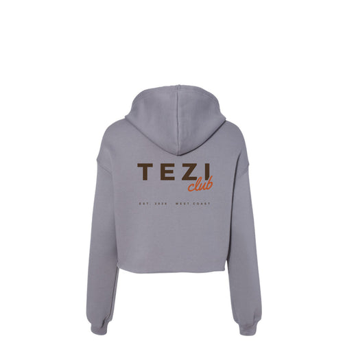Tezi Club Crop Hoodie in Storm, alternate view