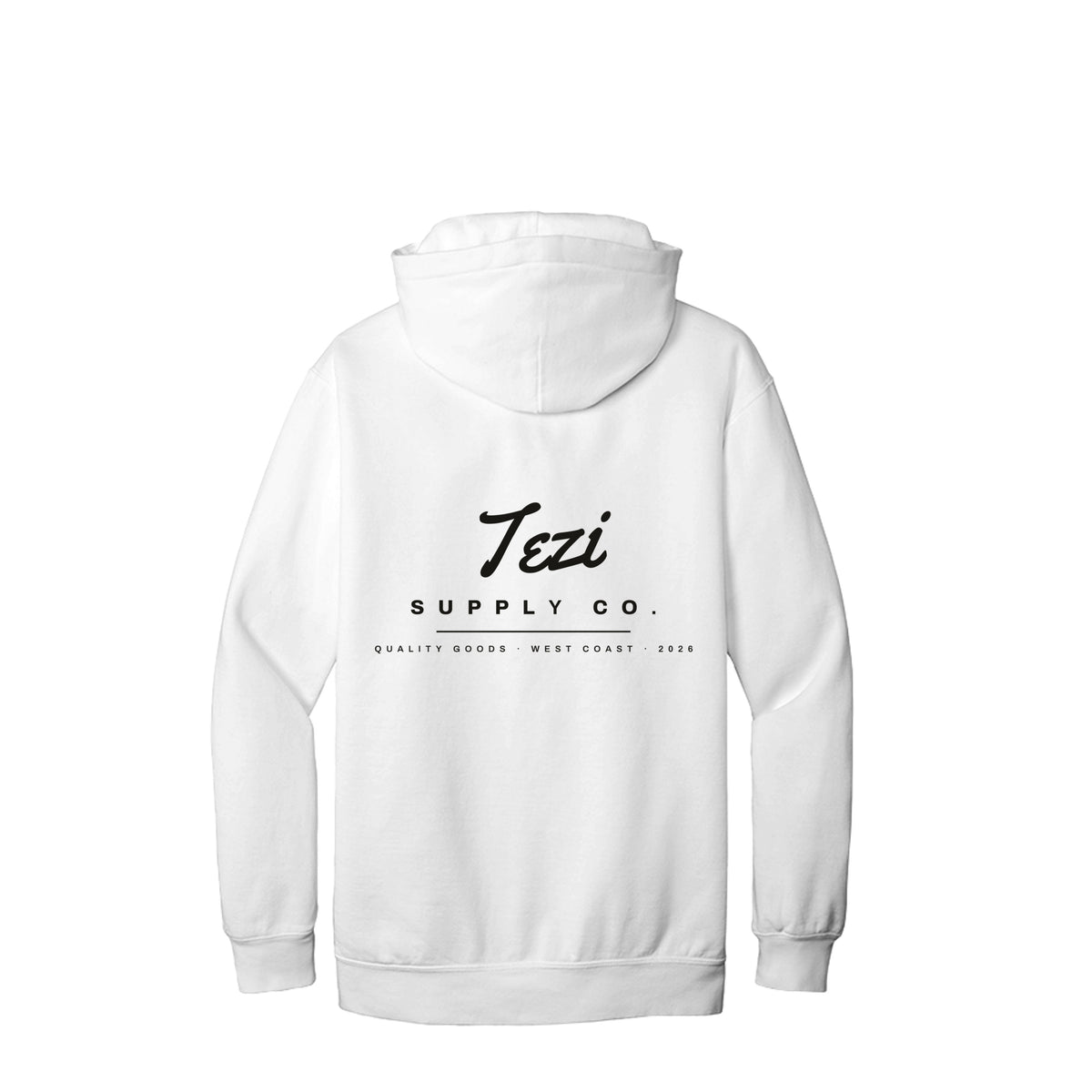 Tezi Supply Co Hoodie in White, alternate view