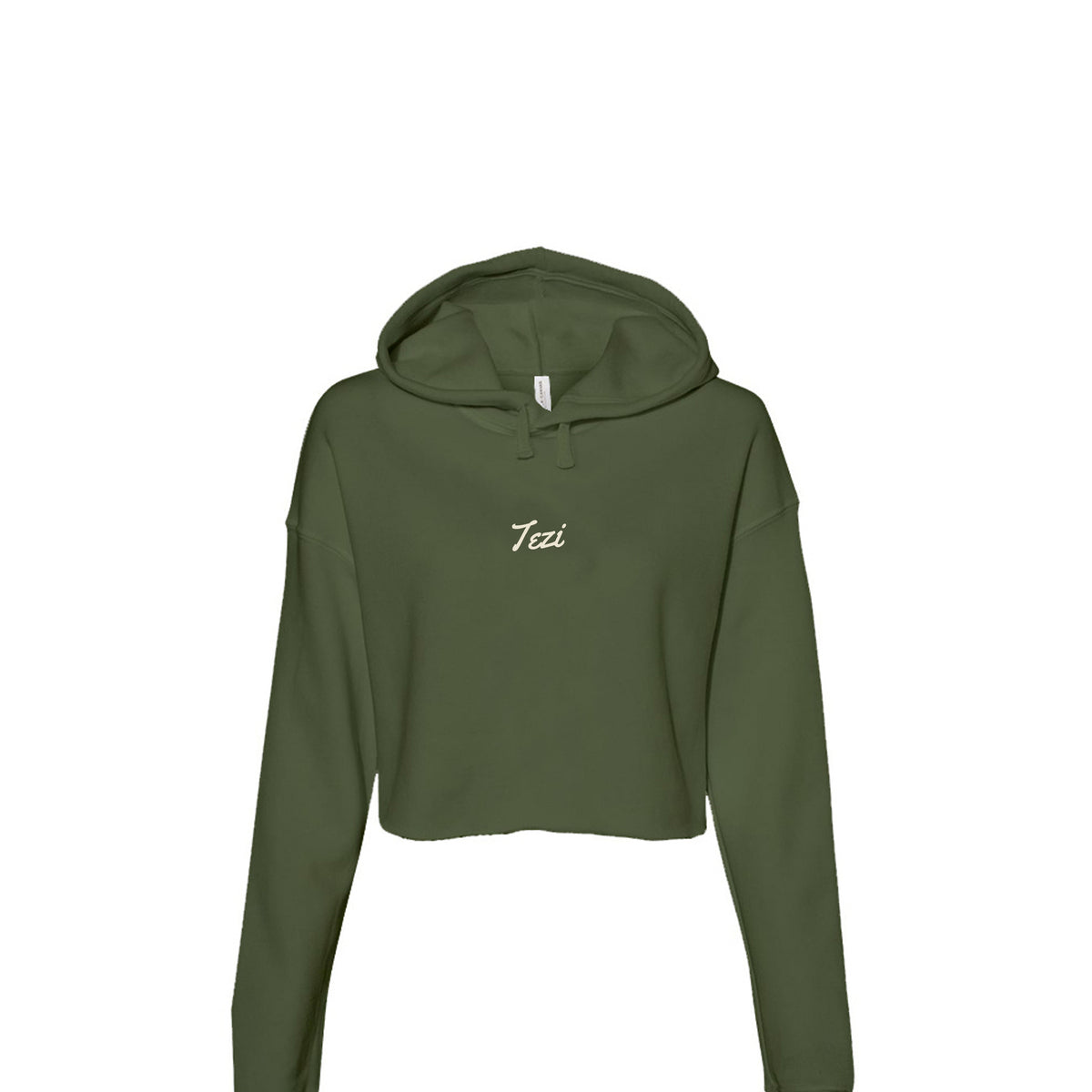 Tezi Script Repeat Hoodie in Military Green
