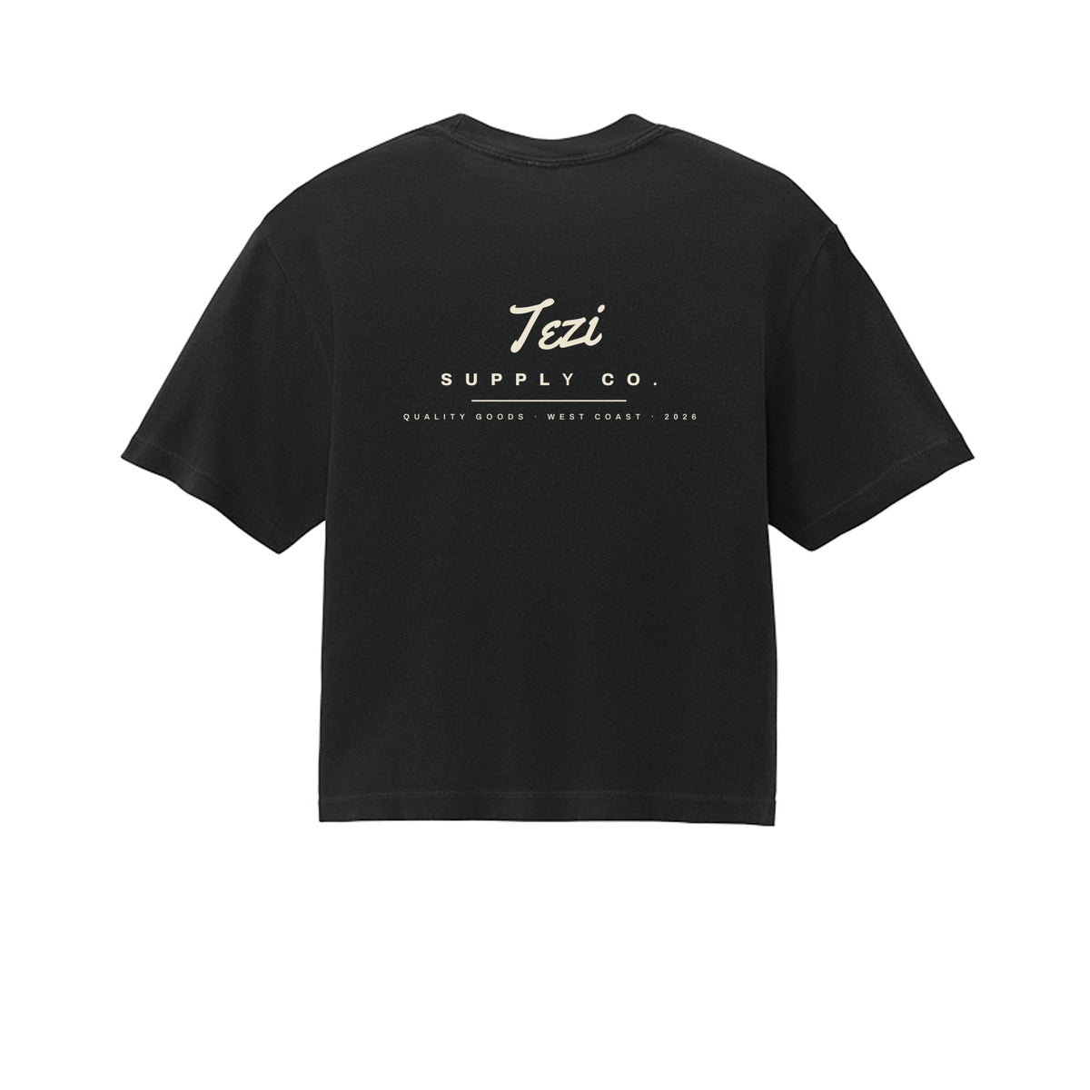 Tezi Supply Crop Tee in Black, alternate view