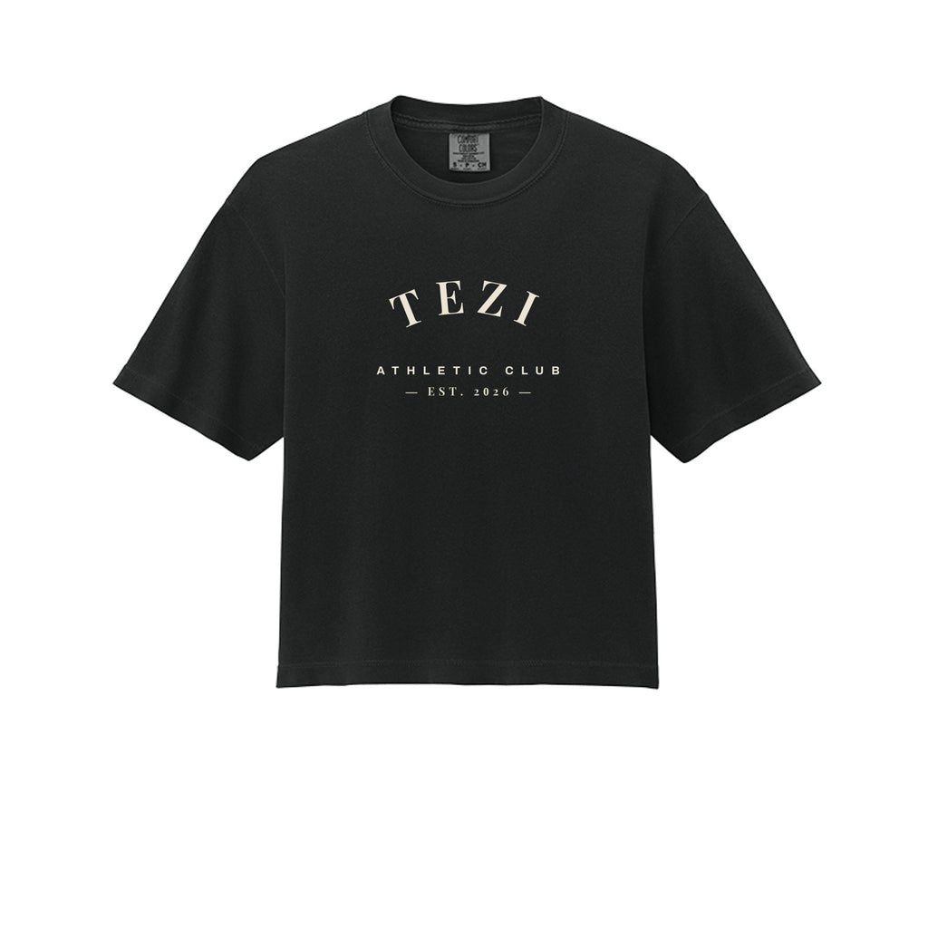 Tezi Athletic Crop Tee in Black