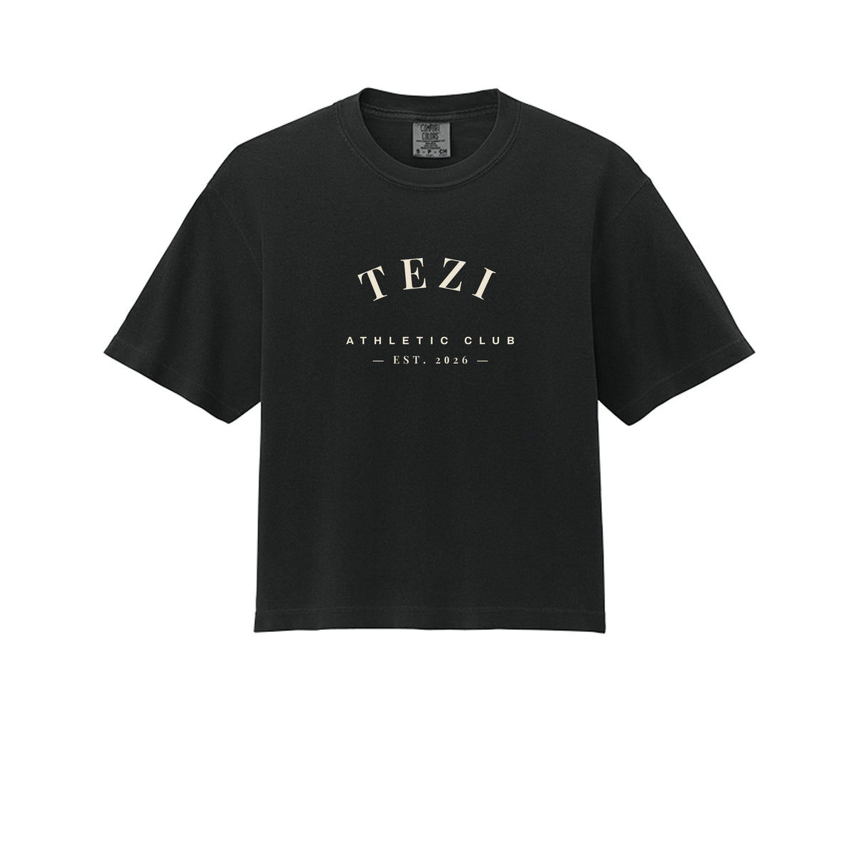 Tezi Athletic Crop Tee in Black