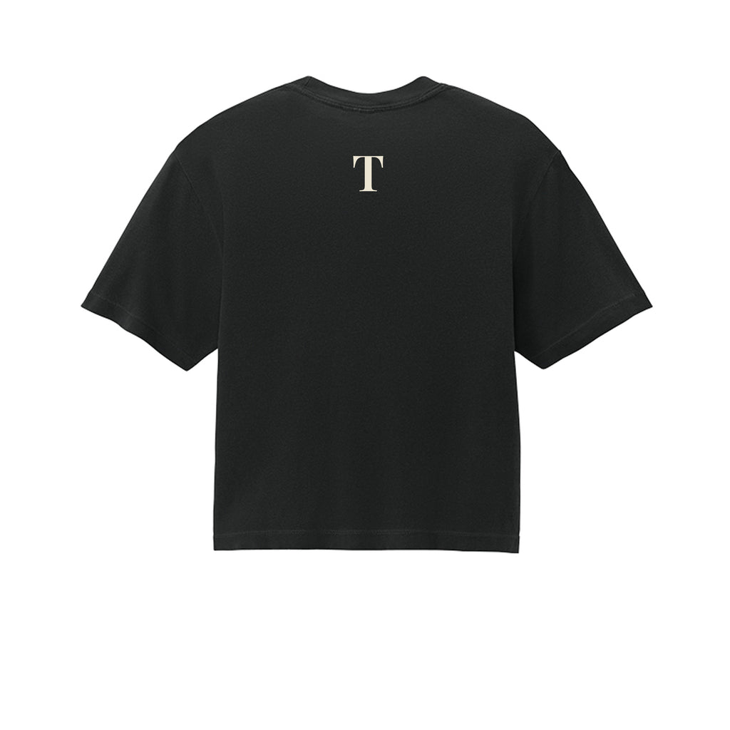 Tezi Athletic Crop Tee in Black, alternate view