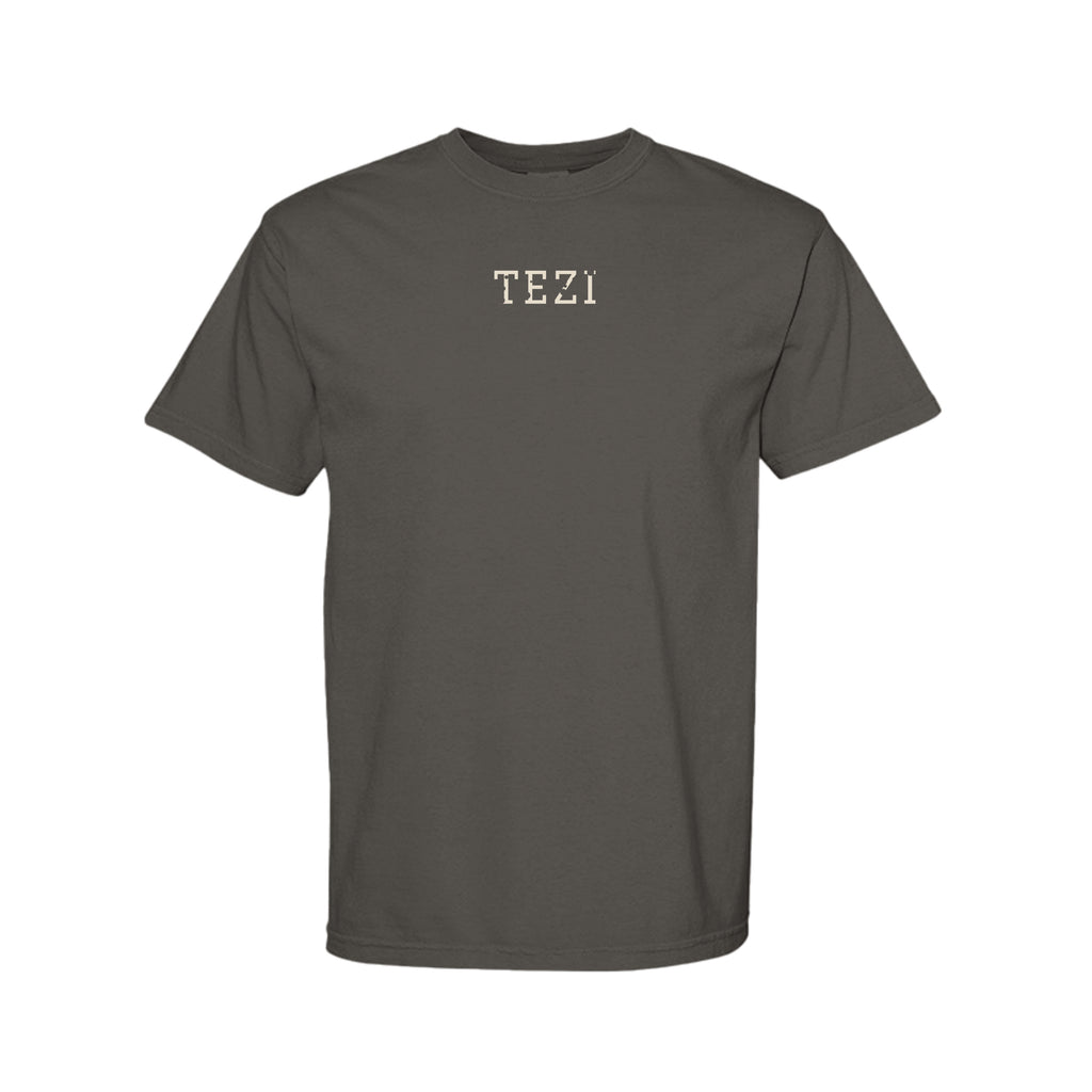 Tezi Vintage Varsity Tee in Pepper