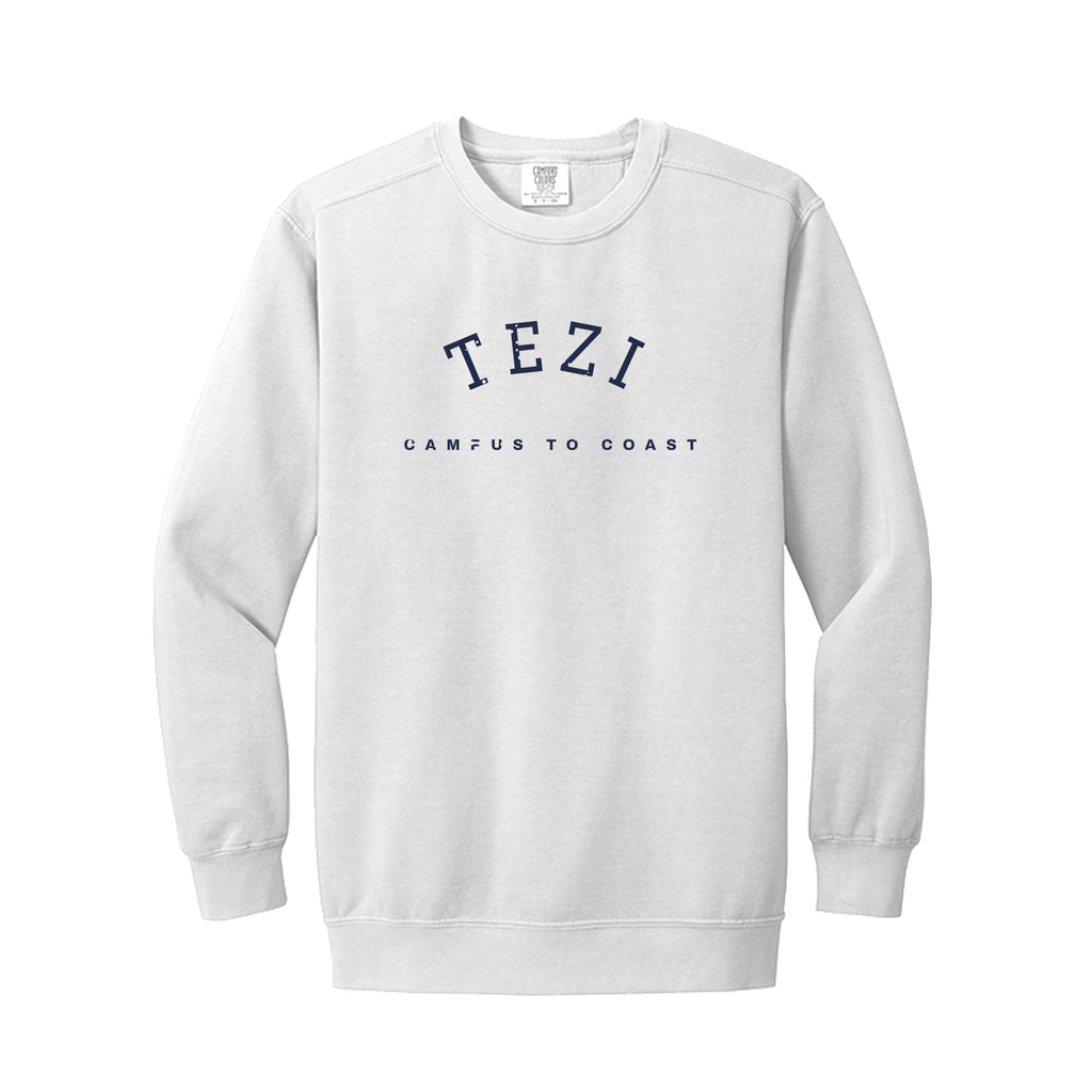 Tezi Collegiate Crewneck in White