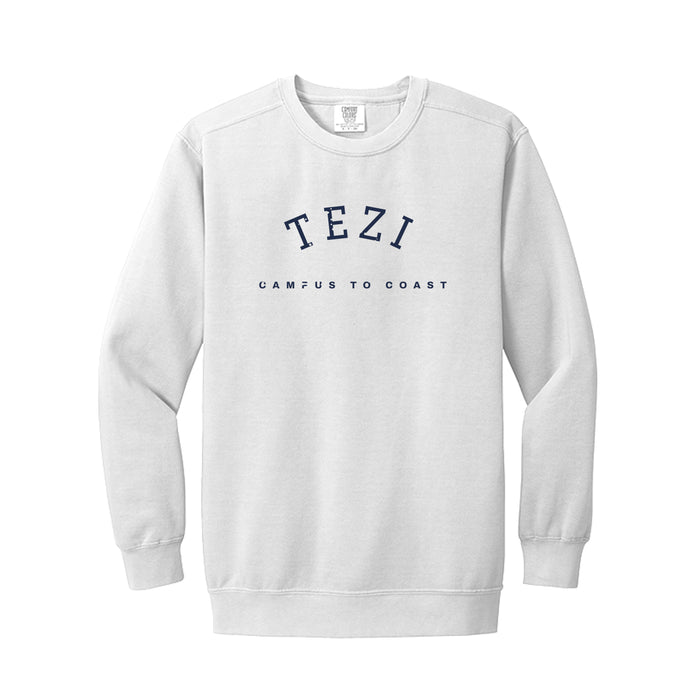 Tezi Collegiate Crewneck in White