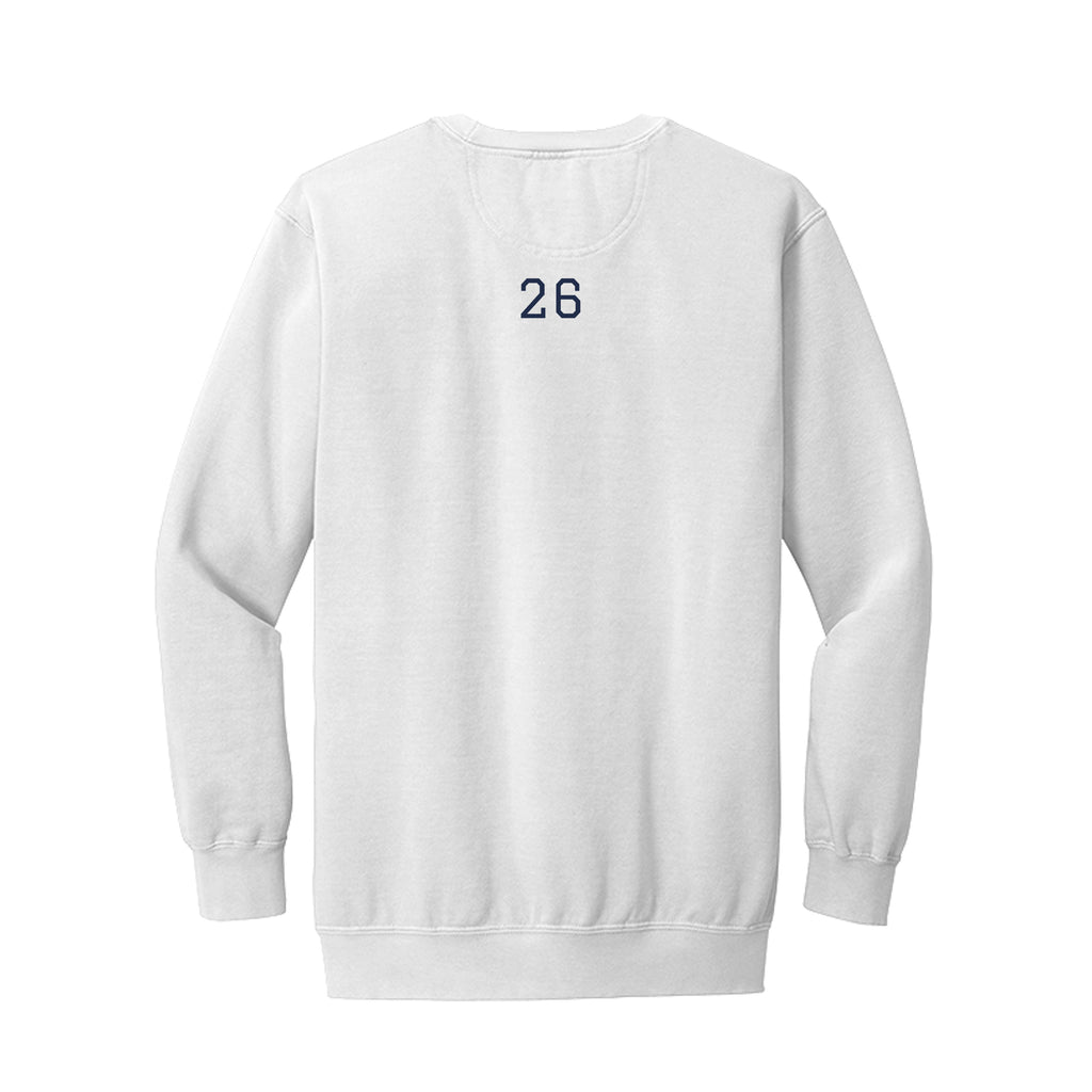 Tezi Collegiate Crewneck in White, alternate view