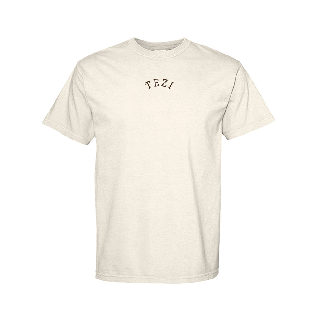 Tezi Worn Arc Tee in Ivory