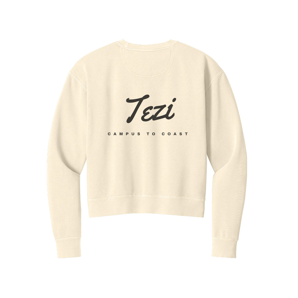 Tezi Everyday Crewneck in Ivory, alternate view